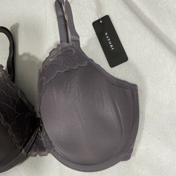 NWT Natori Refined Contour Underwire‎ Bra in Gunmetal [SZ 32DD ] - Picture 7 of 11